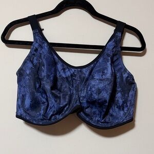 Elomi Navy and Black Patterned Sports Bra